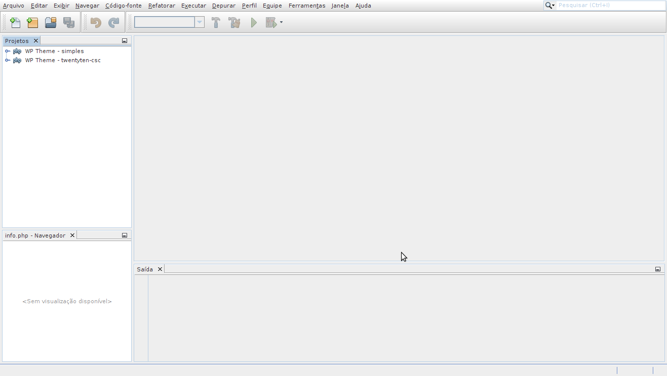 Como fica o Netbeans depois da alteração